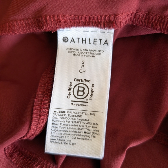 Athleta Womens Small Burgundy Athletic Skirt Activewear Athleisure Golf Tennis - Picture 6 of 6